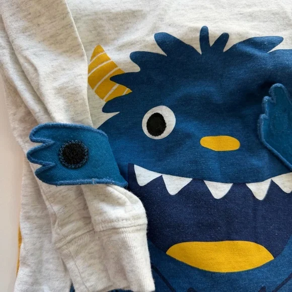 Carter's Gray and Mustard Monster Set - Picture 3 of 10